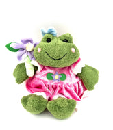 Gund Stuffed Animal Frog Complete With Dress and Flower Easter or Anytime Present - TheRealThreads